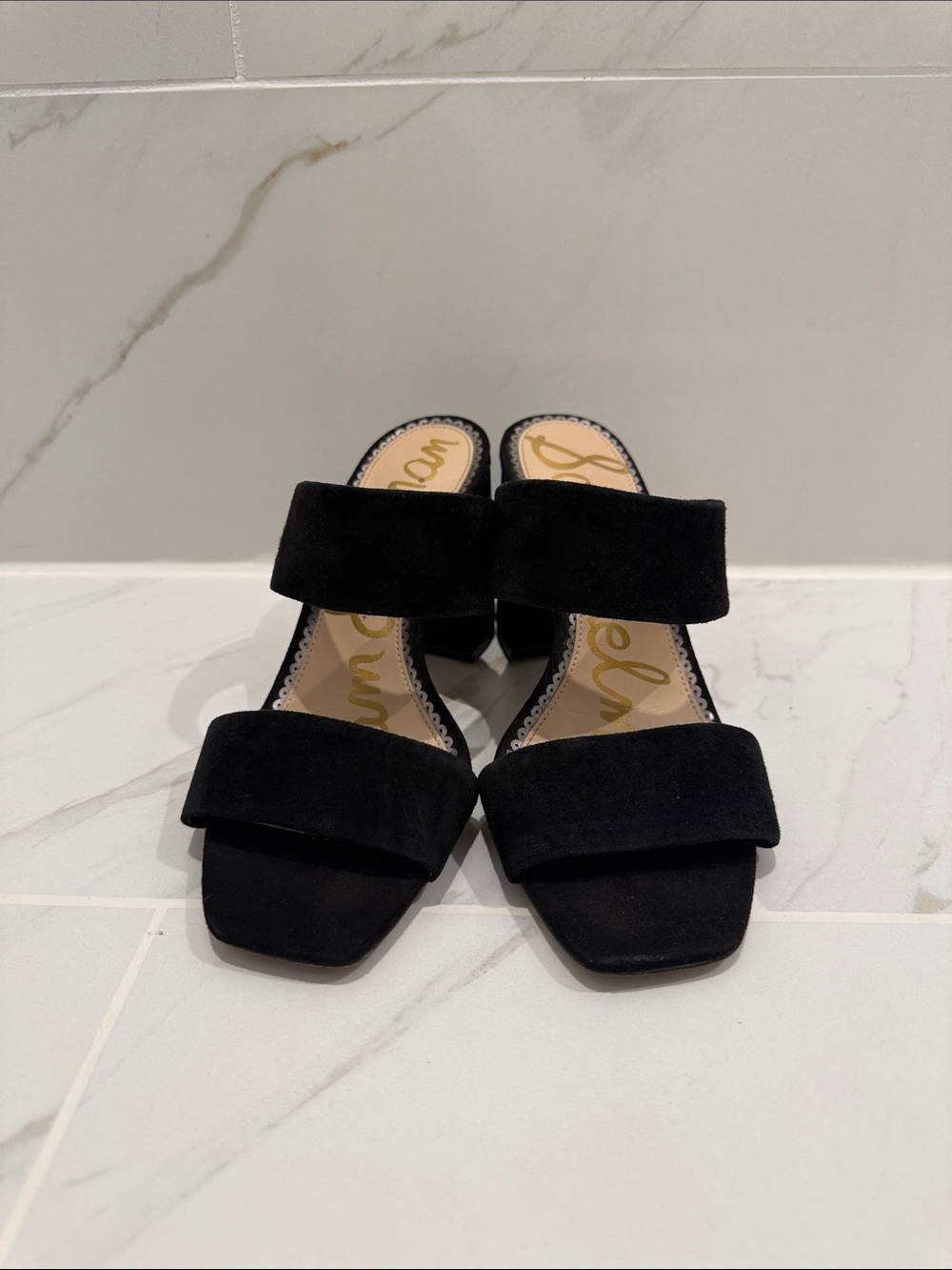 Sam Edelman Black Suede Delaney Sandal